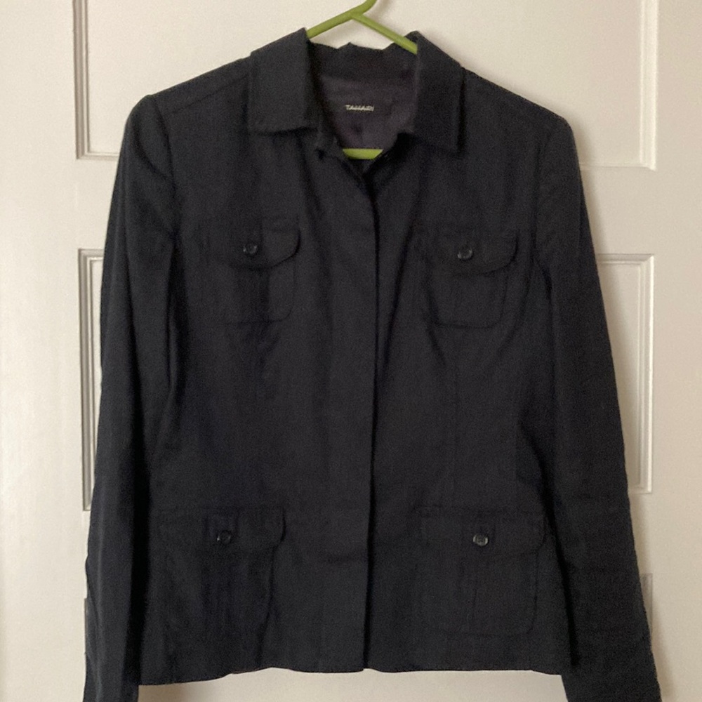 Tahari Size 10 Linen Blend Jacket